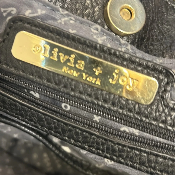 Olivia & Joy Y2K Revival Black & Tan Straw Vegan Leather Satchel Shoulder Bag - Picture 9 of 11